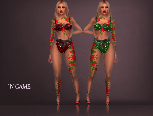 johnnieleemj Sparkly Bra & Panty Set ( Lazy Lingerie Collection )