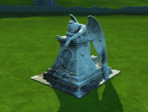 Resting angel statue