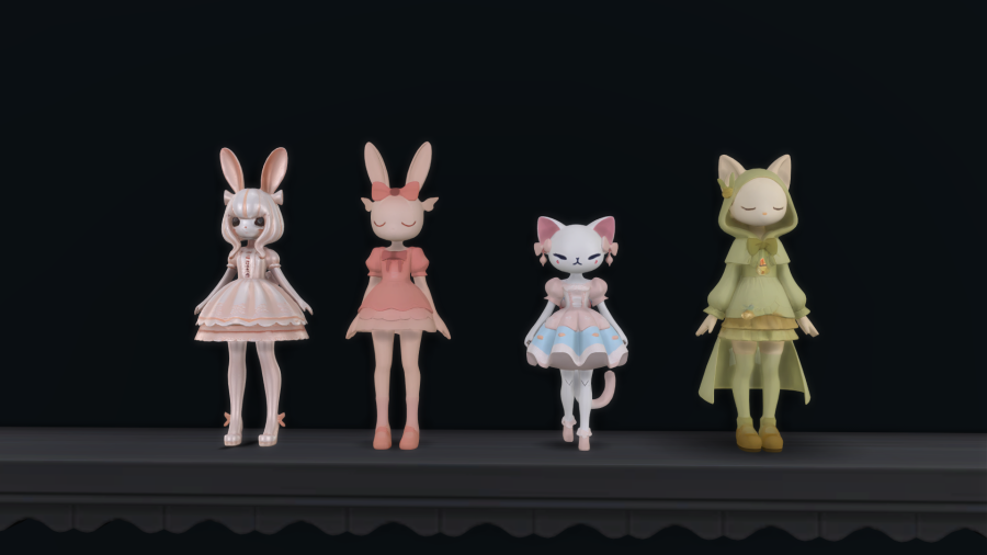Cute & kawaii cat and bunny doll