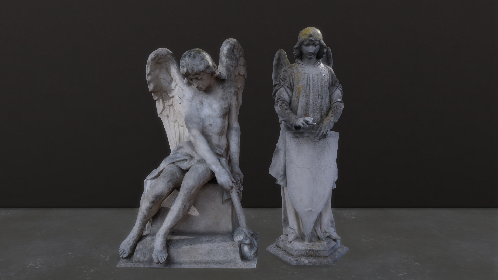 Angel sculpture, statue collection. - Image 2