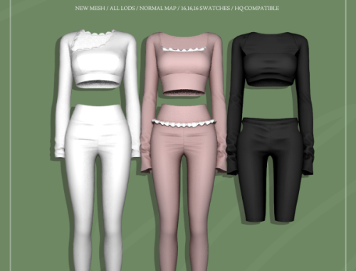 [rimings] Romantic Detail Athleisure Set