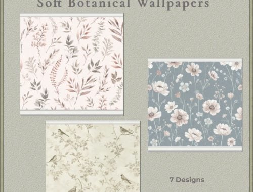 Cottage Days Soft Botanical Wallpapers
