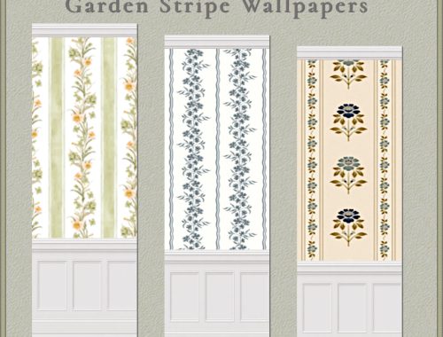 Cottage Days Garden Stripe Wallpapers