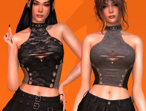 Clintdeep TS4 CC - Mia Halter Top