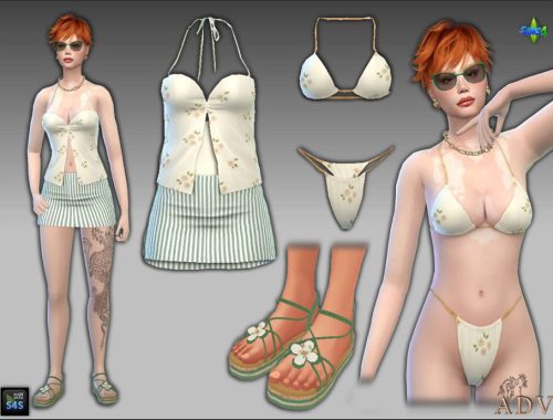 Adv-mabra Five S4tyadressbikinishoesset