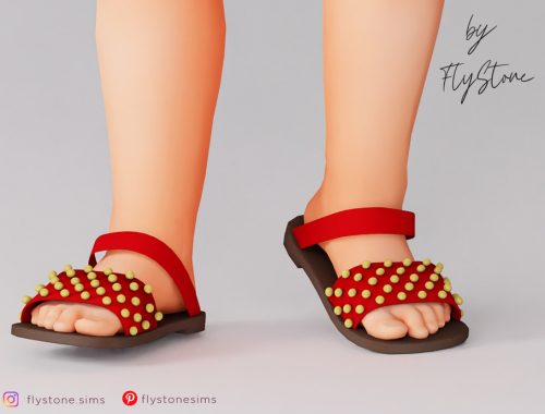 Toddler Studded Double-strap Sandals