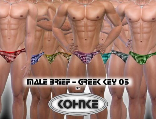 Kohnke Male Brief Greek Key 5