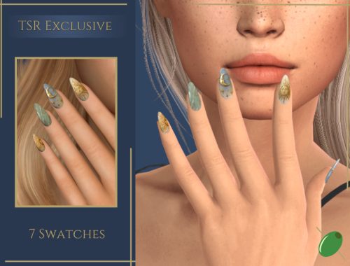 Celestial Almond Nails