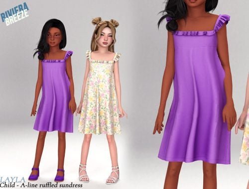 Layla - Child A-line Ruffled Sundress