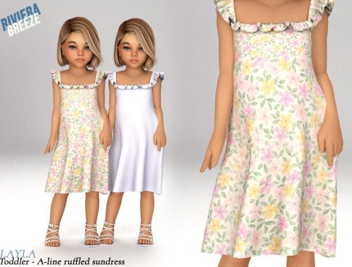 Layla - Toddler A-line Ruffled Sundress