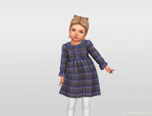 Toddler - Warm Plaid Ruffle Dress