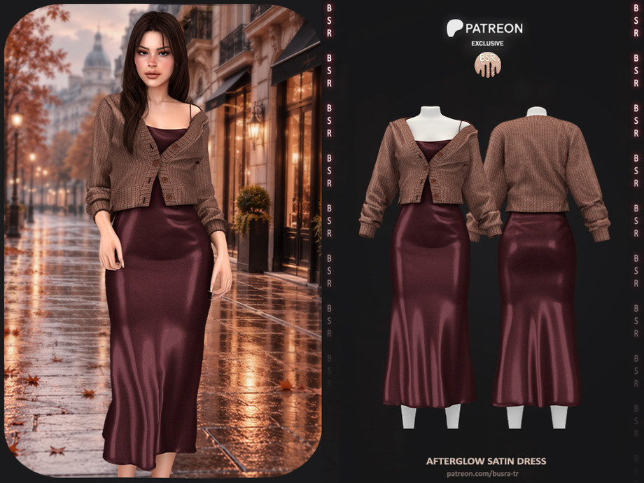 Afterglow Satin Dress - Patreon
