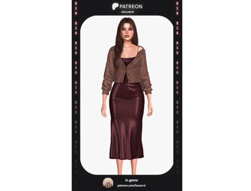 Afterglow Satin Dress - Patreon