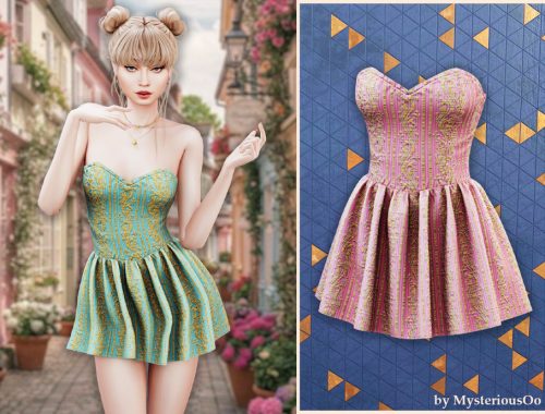 Ornate Corset Mini Dress