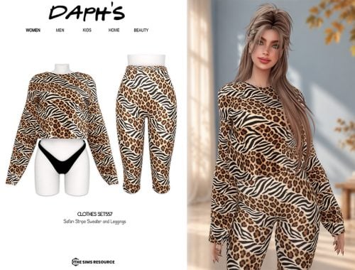 Safari Stripe Sweater And Leggings