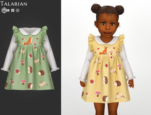 Gemma Dress With Peter Pan Collar Top