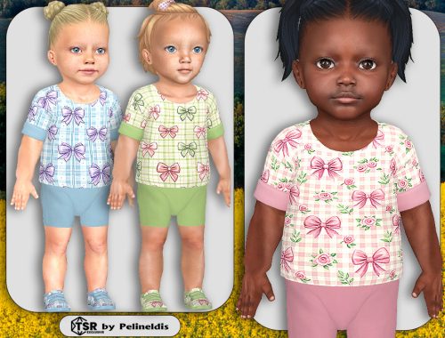Infant Girls Preppy Coquette Oufit Set