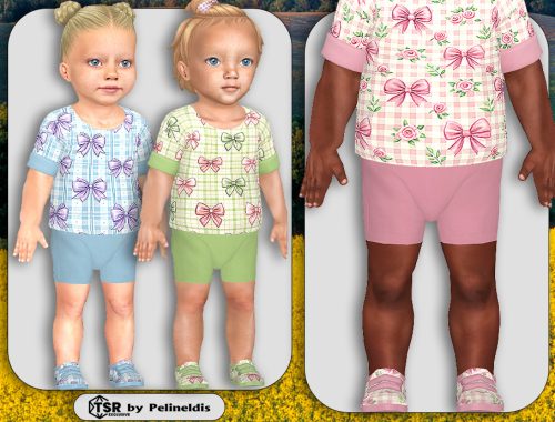 Infant Girls Preppy Coquette Oufit Set