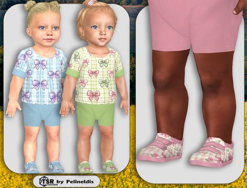 Infant Girls Preppy Coquette Oufit Set