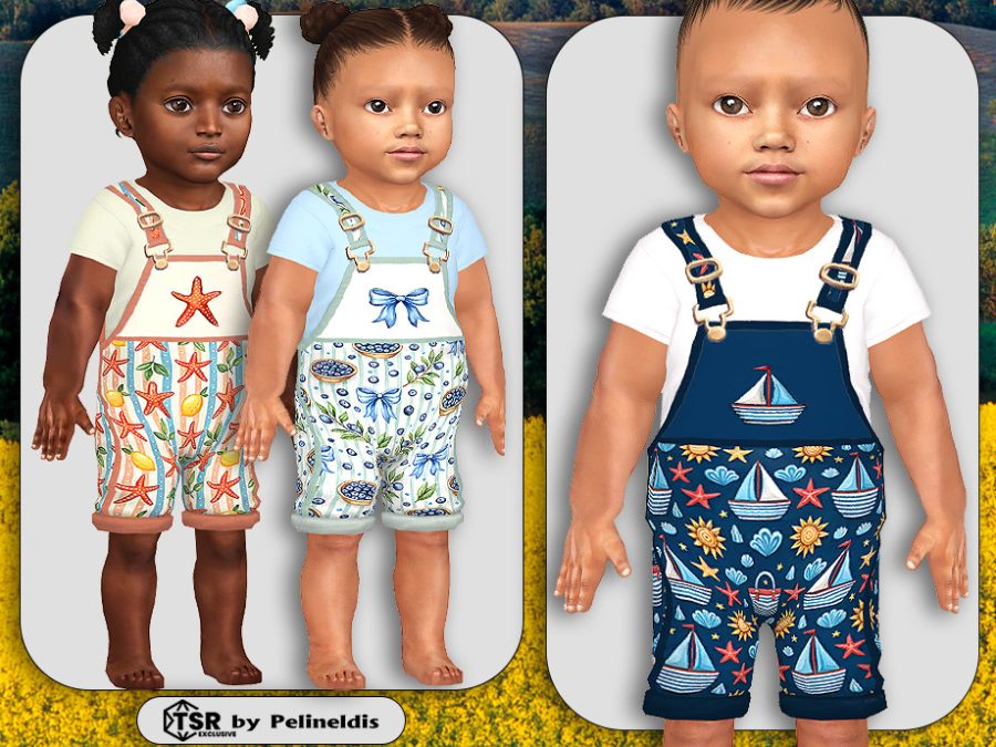 Infant Summer Day Overall And Sneakers