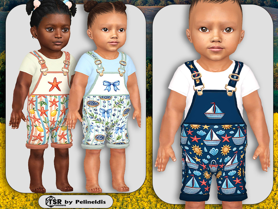 Infant Summer Day Overall And Sneakers