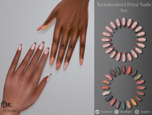Tortoiseshell Print Nails