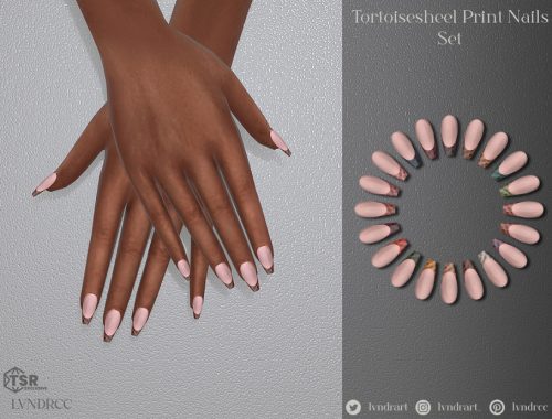 Tortoiseshell Print Nails