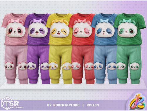 Toddler Girl Set - Cute Panda Face