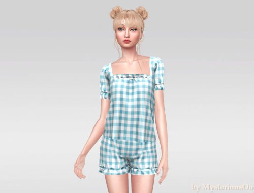 Gingham Ruffle Pajama Shorts