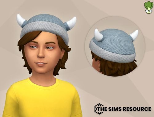Children Viking Helm Knitted Wool Beanie