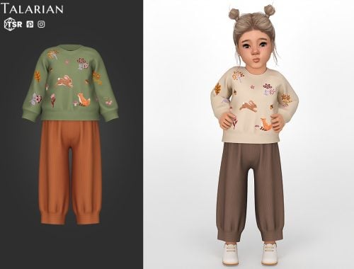 Ana Outfit With Woodland Sweatshirt And Ribbed Pants