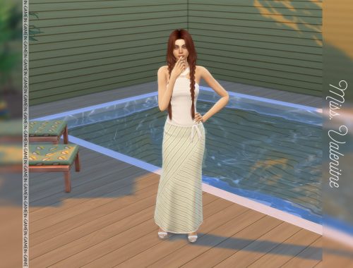Chiara Long Halter Dress With Cut On The Hip