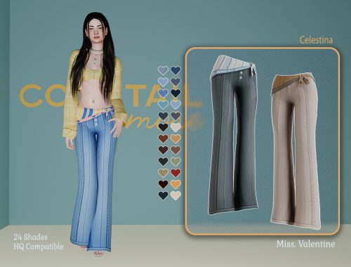 Celestina Straight Jeans With Bandana Tied Up