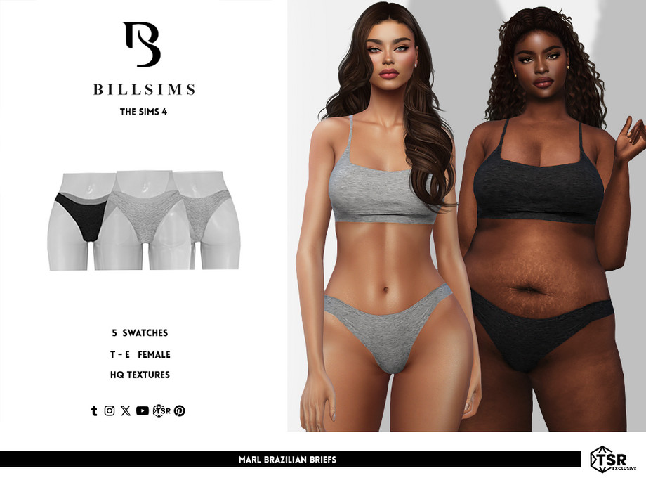 Marl Thin Strap Lingerie Set - Image 3