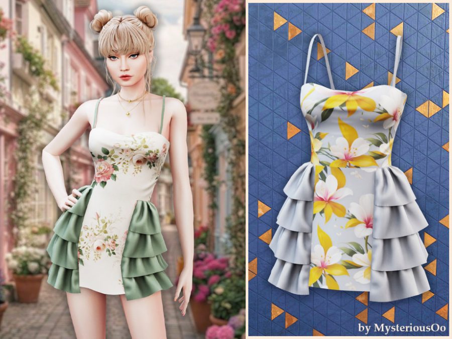 Floral Ruffle Mini Dress