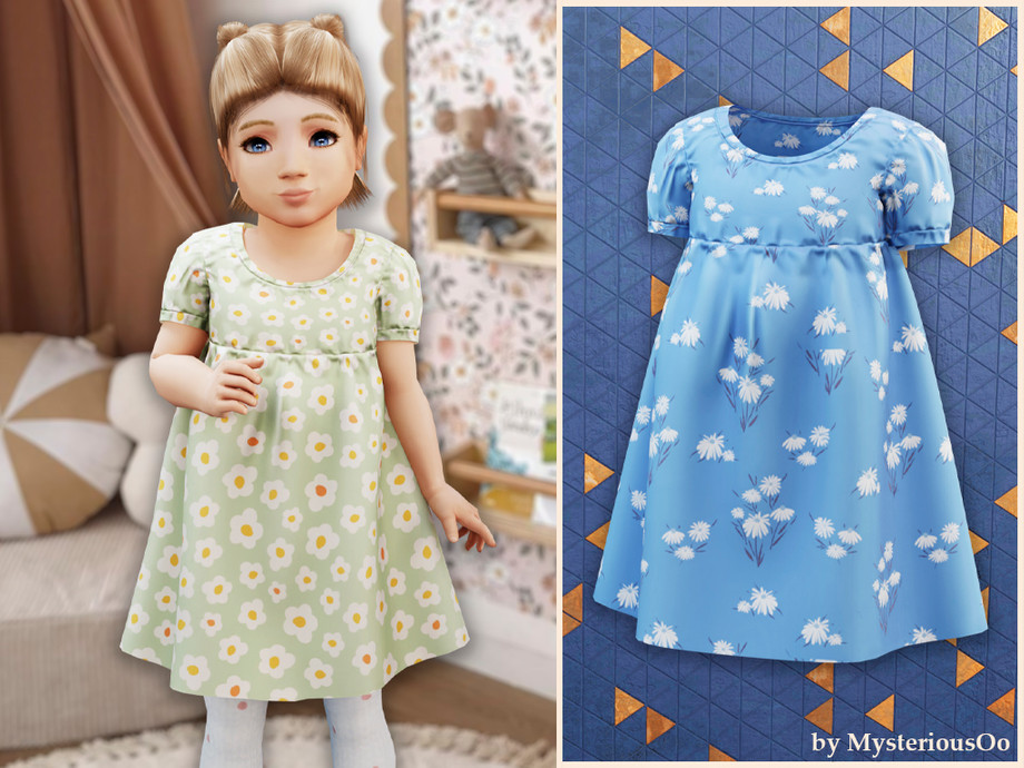 Toddler - Floral Gathered Dress