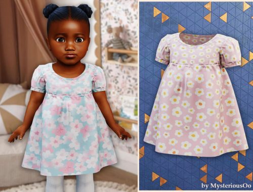 Infant - Floral Gathered Dress