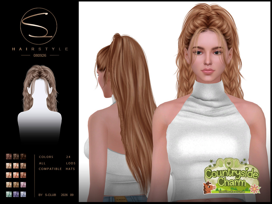S-club Ponytail And Double Long Braids Hair Countryside Charm - Image 2