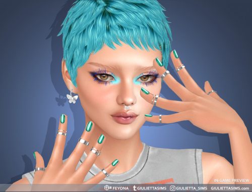 Metallic Nails In Almond And Square Shapes 4 Styles