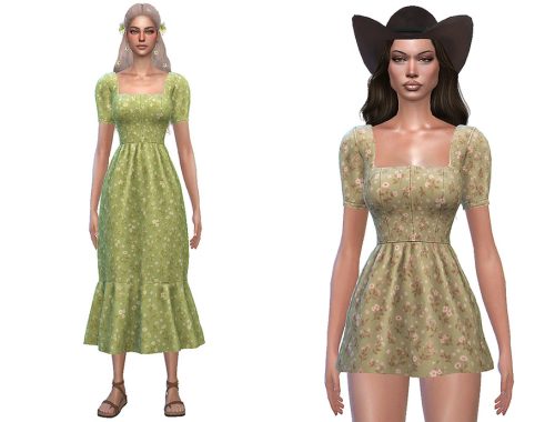 Aleen Short And Long Dress Set