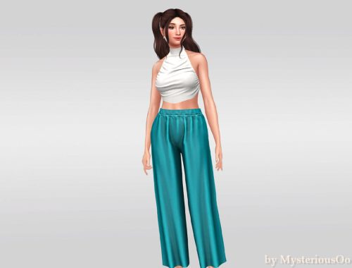 Silk Wide Leg Pants