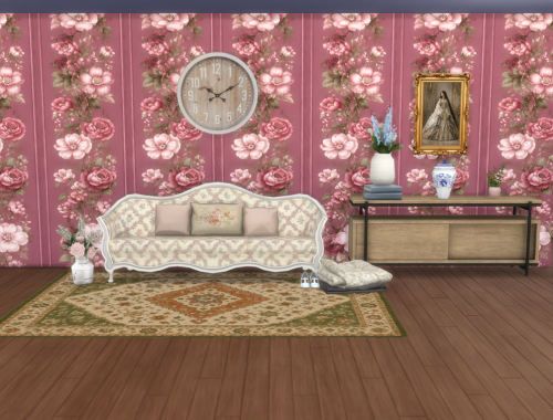 Rosewood Elegance vintage wallpaper
