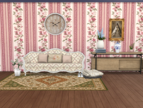 Rosewood Elegance vintage wallpaper