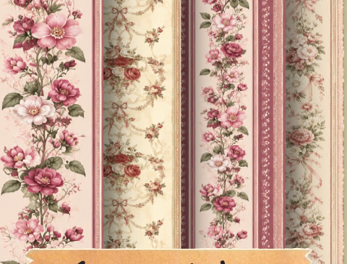 Rosewood Elegance vintage wallpaper