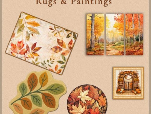 Damla Autumn Set - Paintings & Rugs