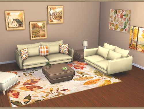 Damla Autumn Set - Paintings & Rugs