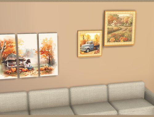 Damla Autumn Set - Paintings & Rugs