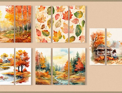 Damla Autumn Set - Paintings & Rugs