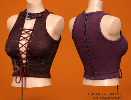 Clintdeep TS4 CC - Ashley Laceup Halterneck