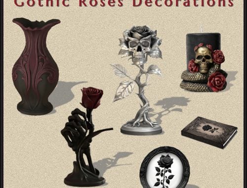 Haunted Series - Gothic Roses Decorations